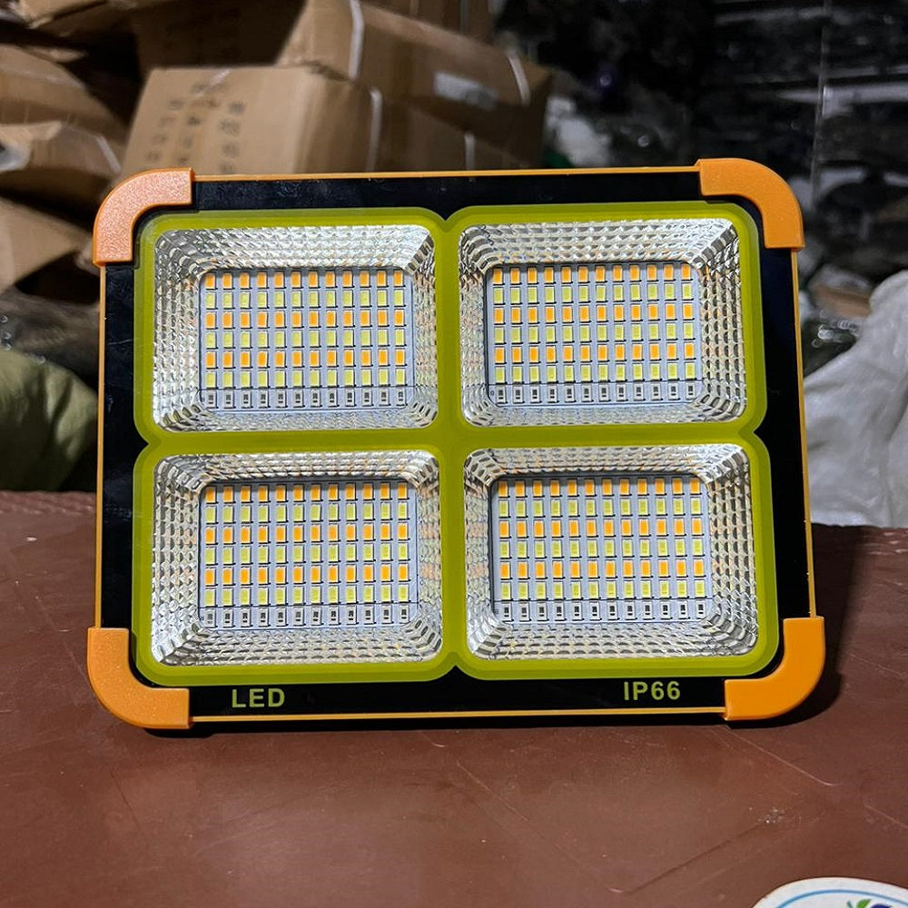 100W LED Flood Light with Solar Panel & Power Bank